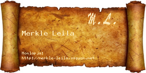 Merkle Leila névjegykártya